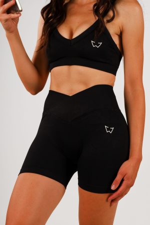 V-Waist Ribbed set 2/1 Black