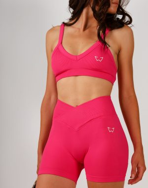 V-Waist Ribbed set 3/1 Pink